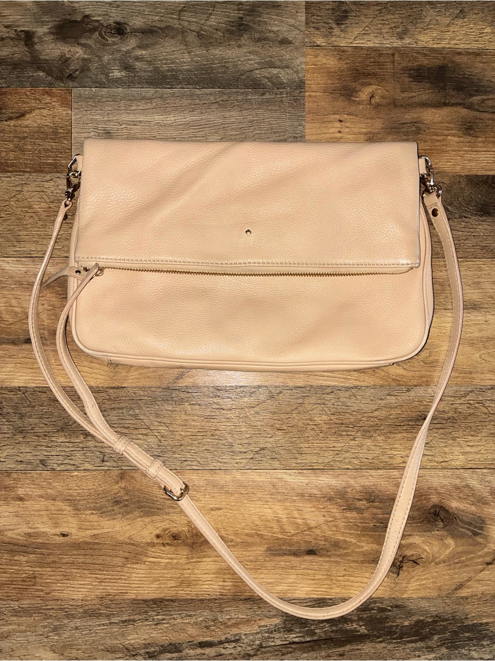 kate spade Pebbled Leather Crossbody in Blush Pink